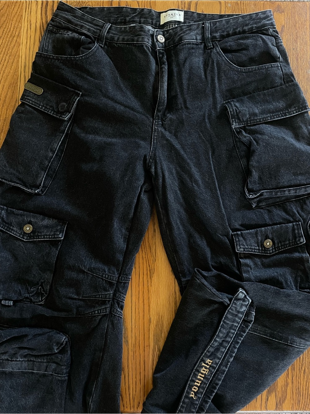 Youngla Black Cargo Jeans